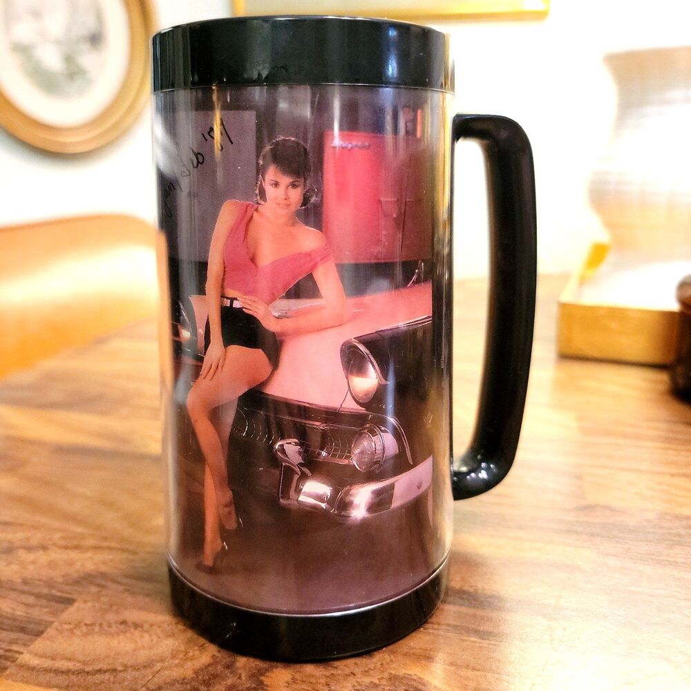 Vintage Snap-on Pin Up and Cars Thermo-Serv Mug 80s 1987 Barb
